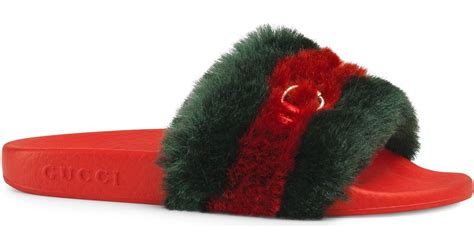 cheap gucci fluffy slides|affordable Gucci slides.